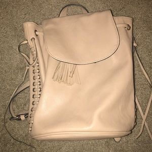 Nude Faux Leather Backpack